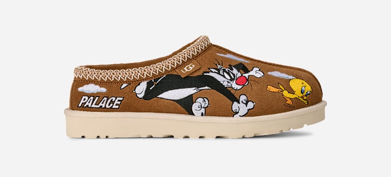 UGG Palace Tasman for Men in Brown, Size 5, Suede/Polyester/Wool