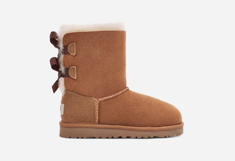 UGG Kids' Bailey Bow II Boot in Brown, Size 31 | Sheepskin