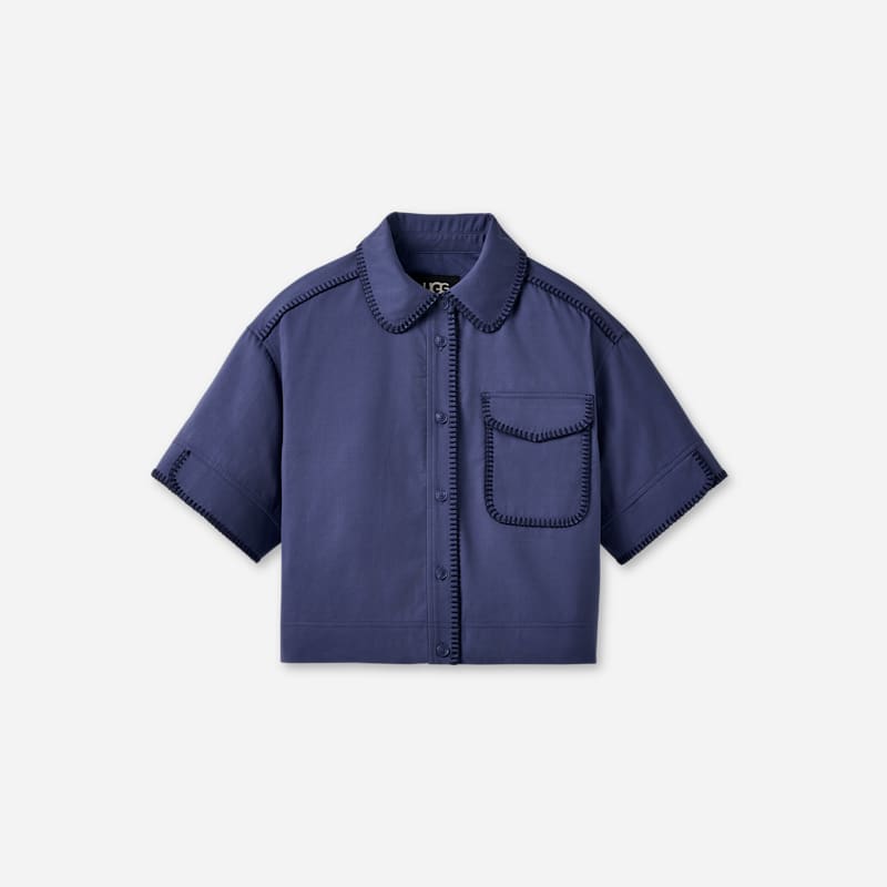 UGG Nathalia SS Button Up-top in Amalfi, Maat S, Katoen/Ecovero/Viscose