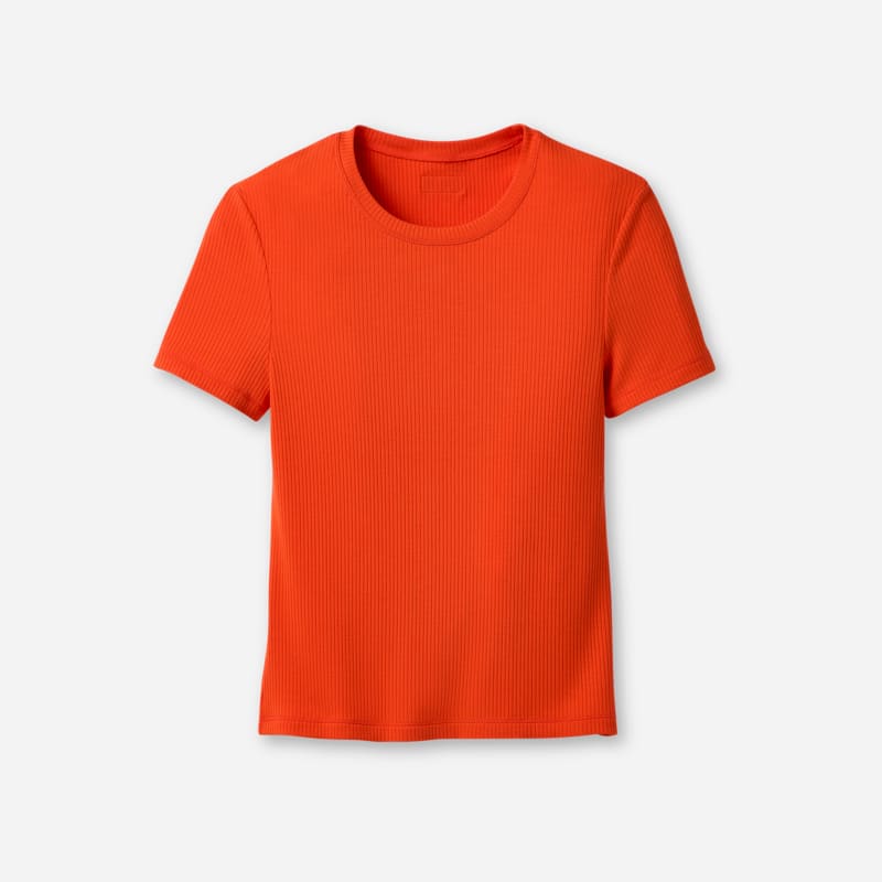UGG Miriam Baby T-Shirt Rib for Women in Lobster, Size Medium, Ecovero