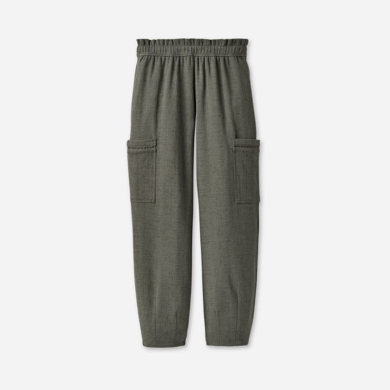 UGG Arisbeth Barrel Trouser for Women in Green Grey, Size Medium, Polyester/Cotton