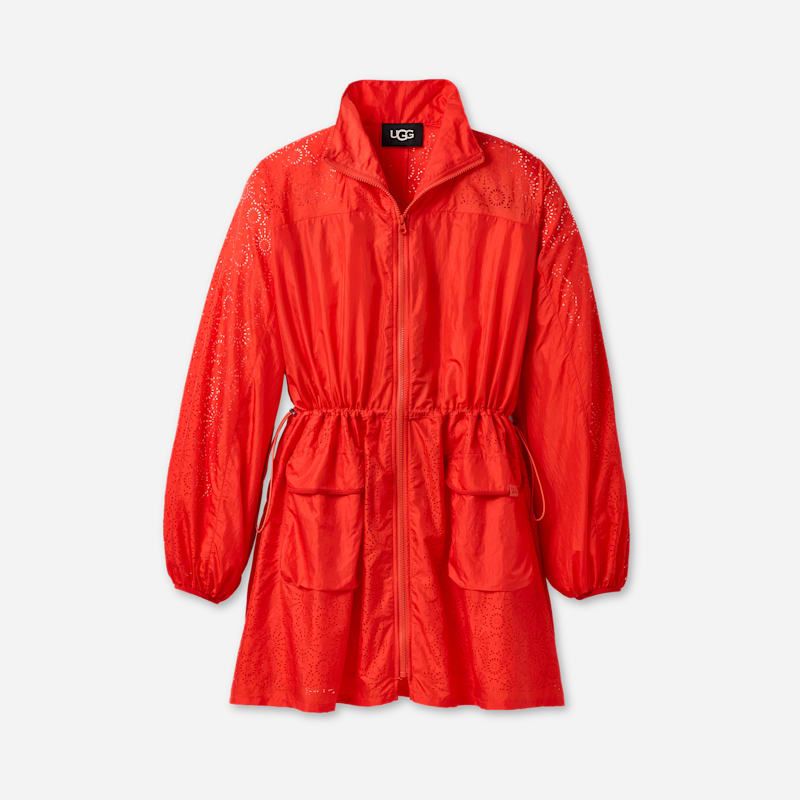 UGG Kynlee Zip Front-jurk in Lobster, Maat S