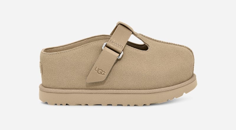 UGG Women's Goldenstar Hi Clog in Tan, Size 39 | Suede