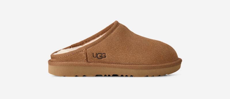 UGG Classic Slip-On for Kids in Brown, Size 13K, Suede/Polyester/Wool