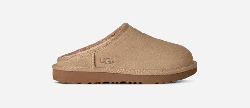UGG® Classic Slip-On for Kids in Tan, Size 13K, Suede/Polyester/Wool