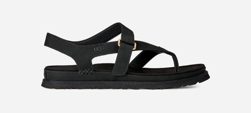 GoldenGaze Toe Post Leather Sandals