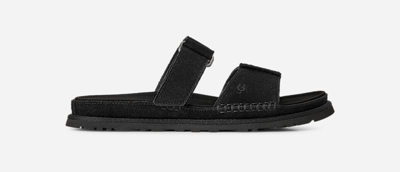 UGG® Women’s GoldenGaze Slide Suede Sandals in Black, Size 6 UGG® Women’s GoldenGaze Slide Suede Sandals in Black, Size 6
