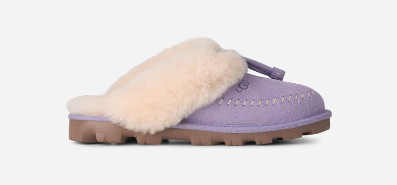 Ugg ® Women's Coquette Stitch Sheepskin Slippers In Warm Lilac