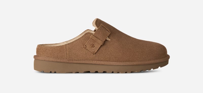 UGG Kalvin Clog for Men in Brown, Size 5, Suede/Polyester/Wool