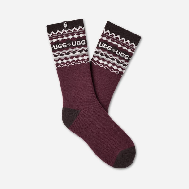 UGG Keavy Cozy Crew Sock for Men in Uggisle Wild Grape