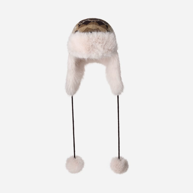 Ugg ®isle Flap Hat In Coffee Grounds Heather