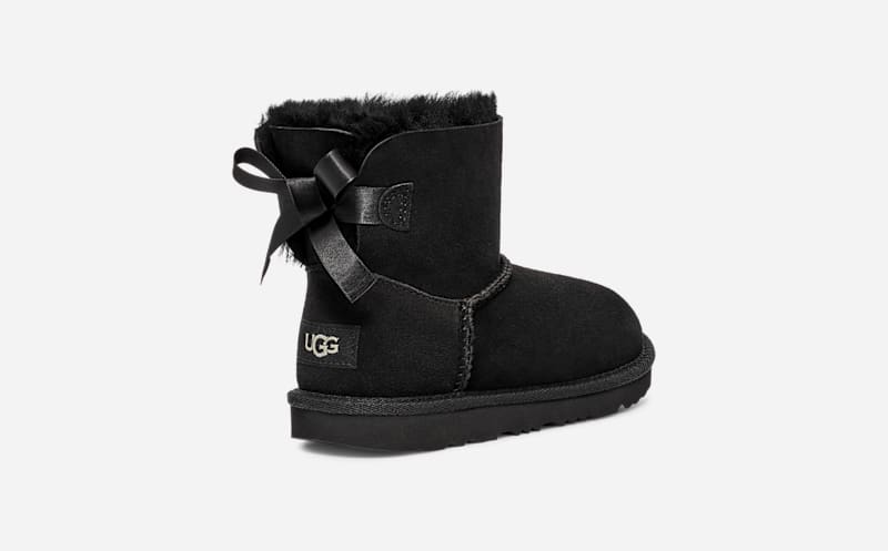 UGG Mini Bailey Button II Boot for Kids in Black