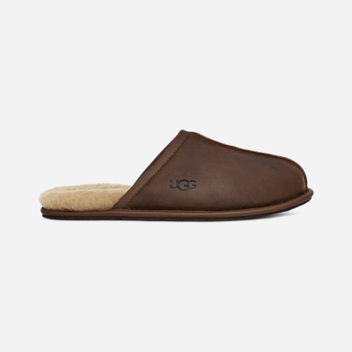 UGG Scuff Hausschuh für Herren in Brown, Größe 46, Leder