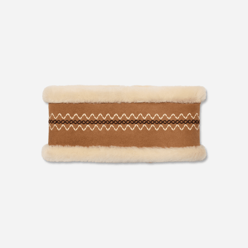 UGG Atherson Embroidered Headband for female in Chestnut