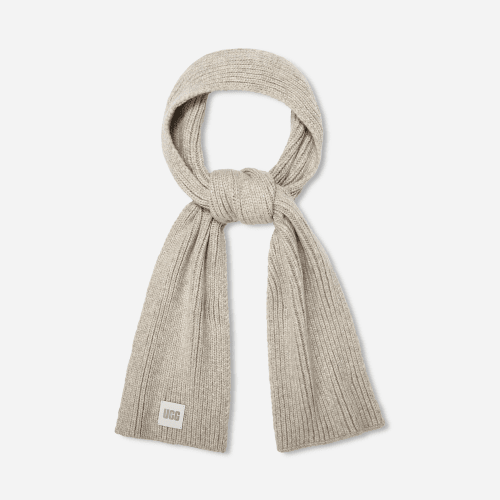 UGG Chunky Rib Scarf for Women in Light Grey