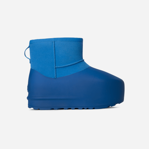 UGG Classic Mini Pumped Molded Boot for Women in Big Sky, Size 2, Suede/Polyester/Wool