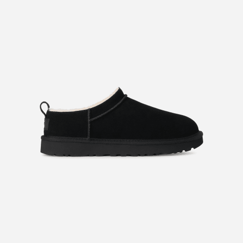 UGG Classic Micro for Women in Black, Size 8, Suede/Polyester/Leather