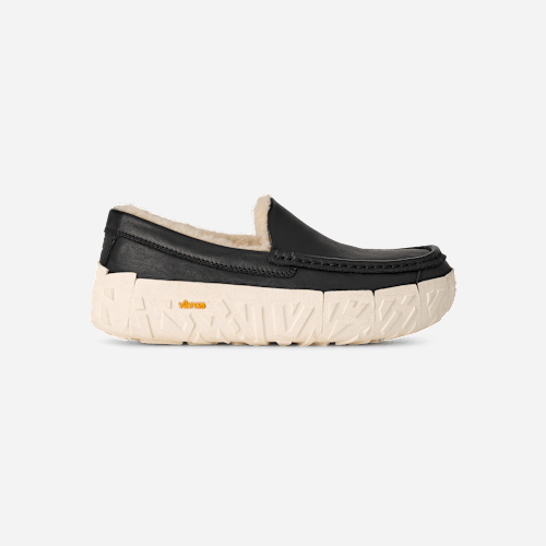 UGG Ascot Wrap Tech Noir for Men in Black/Jasmine, Size 10, Leather/Polyester/Wool