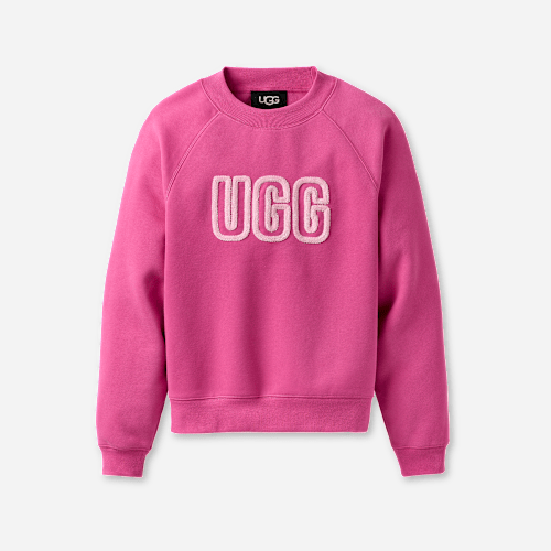UGG Logo Crewneck for Women in Woodviolet, Size XL, Cotton Blend/Polyester