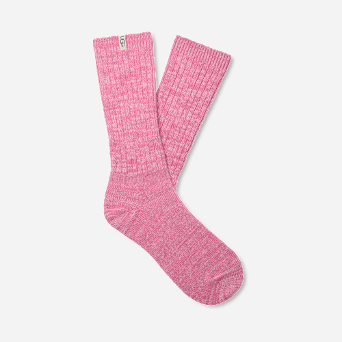 UGG Rib Knit Slouchy Crew Sock for Women in Woodviolet, Size OS, Polyester Blend