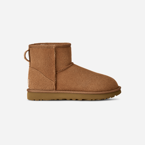 UGG Classic Mini II for Women in Brown, Size 4, Twinface/Polyester/Leather