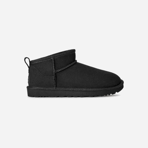 UGG Classic Ultra Mini for Women in Black, Size 9, Twinface/Polyester/Leather