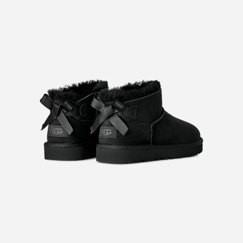 UGG Ultra Mini Bailey Bow Boot for Women in Black