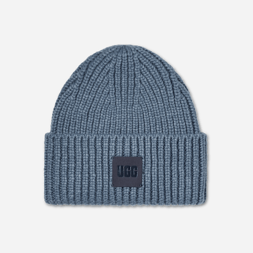 UGG Chunky Rib Beanie for Men in Eve Blue