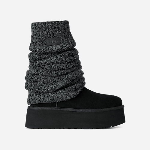 UGG Classic Mini Dipper Legwarmer Boot for Women in Black