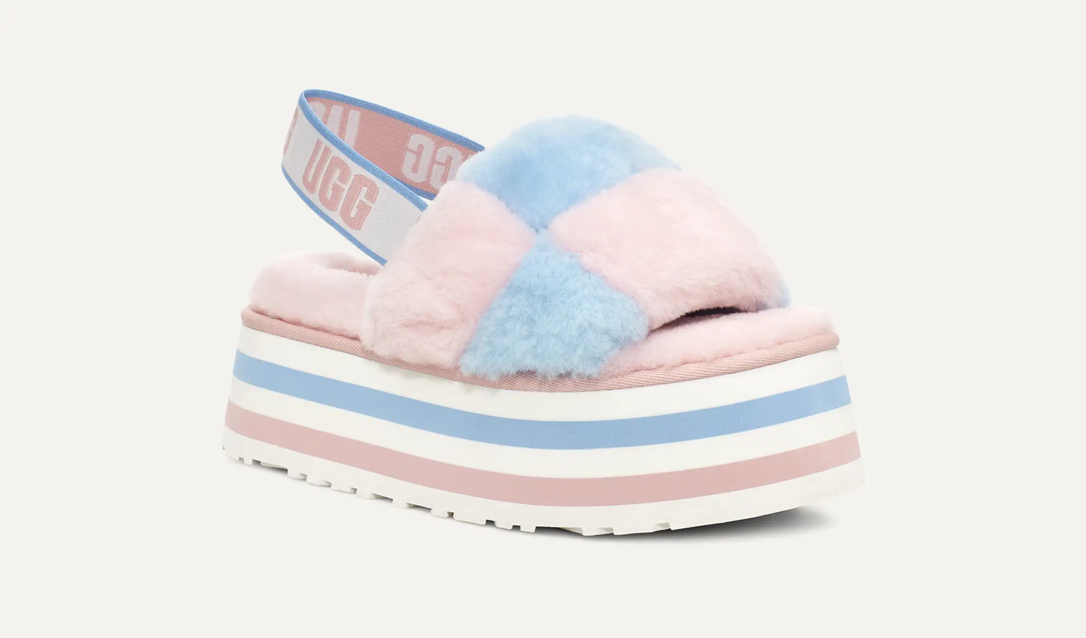 Ugg Slides Pride Trans Ugg Slippers UGG Disco Checker Slide Pride