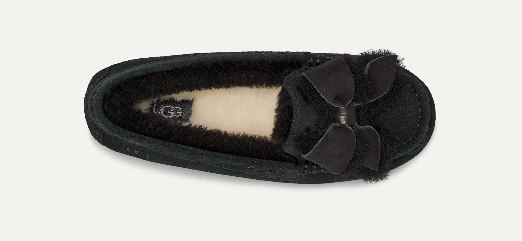 UGG W Ansley Fur Bow black Slipper