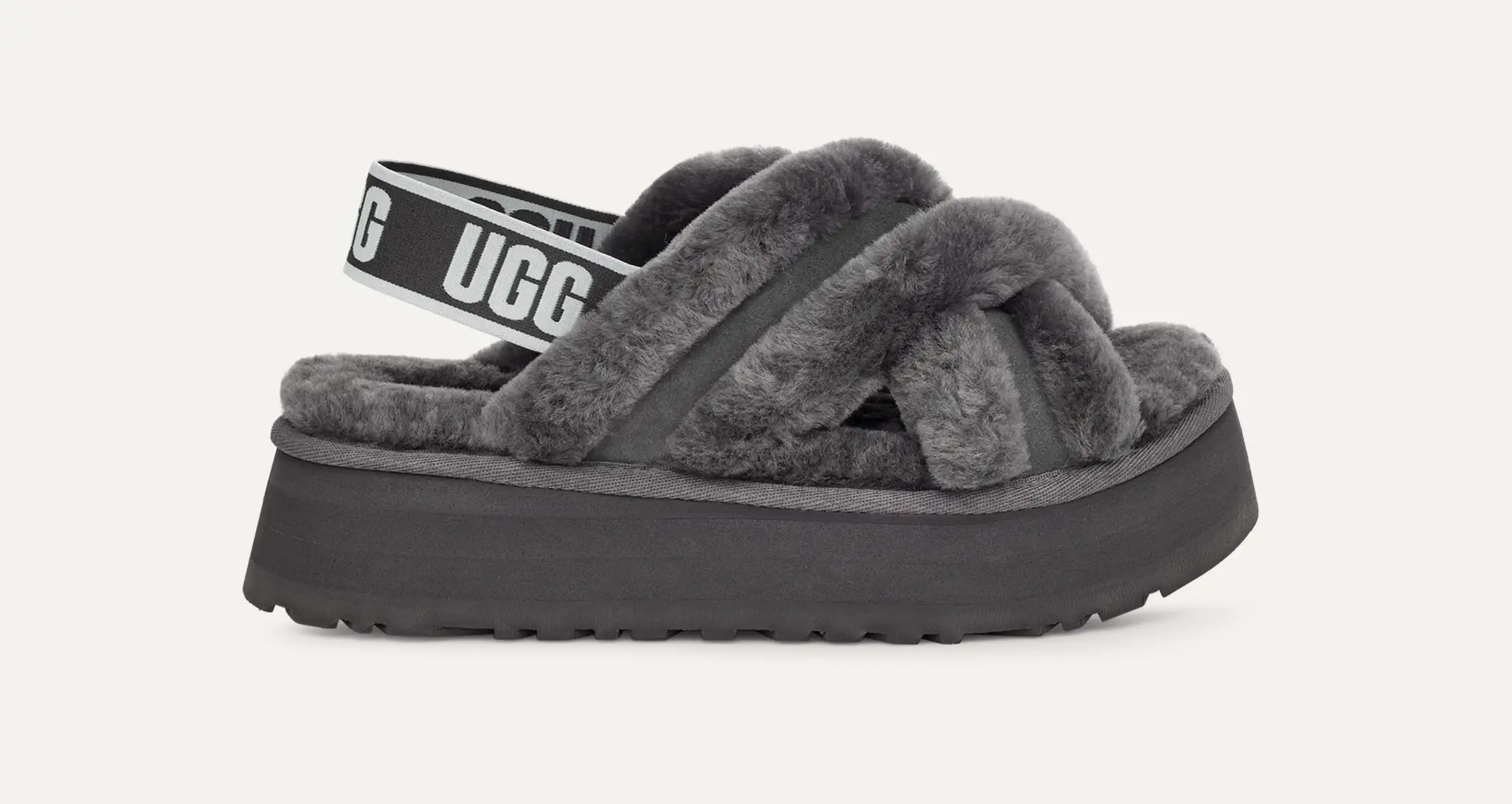 UGG Disco Cross Slide 厚底サンダル 24cm US7 Disco Cross Slide Sandal | UGG