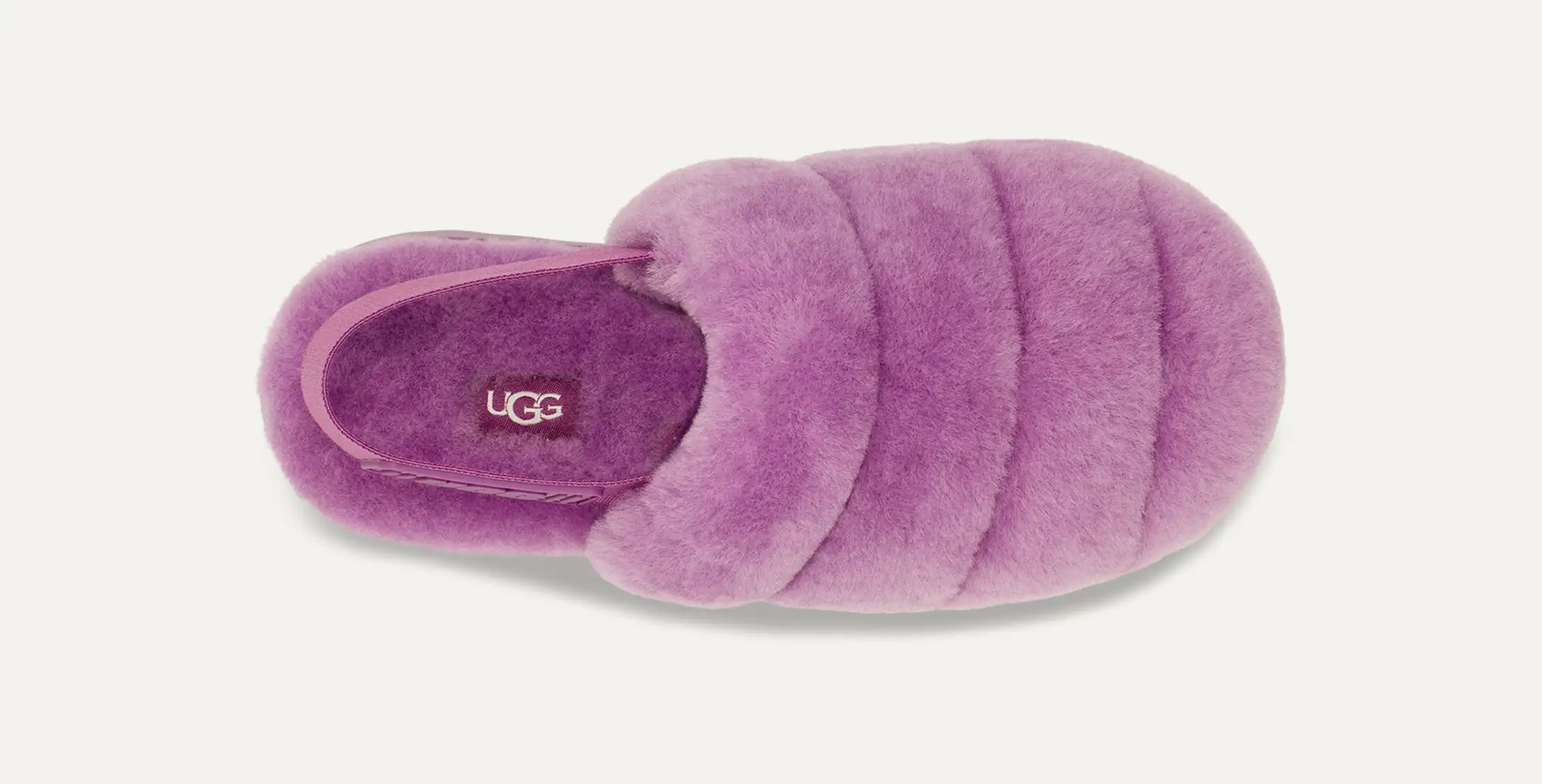 UGG EXPRESS ☆ ふわふわ 快適 Fluffy Slides Puffy ３カラー UGG FLUFF YEAH SLIDE PLATFORM SLIPPERS IN OMBRE SWEET PLUM