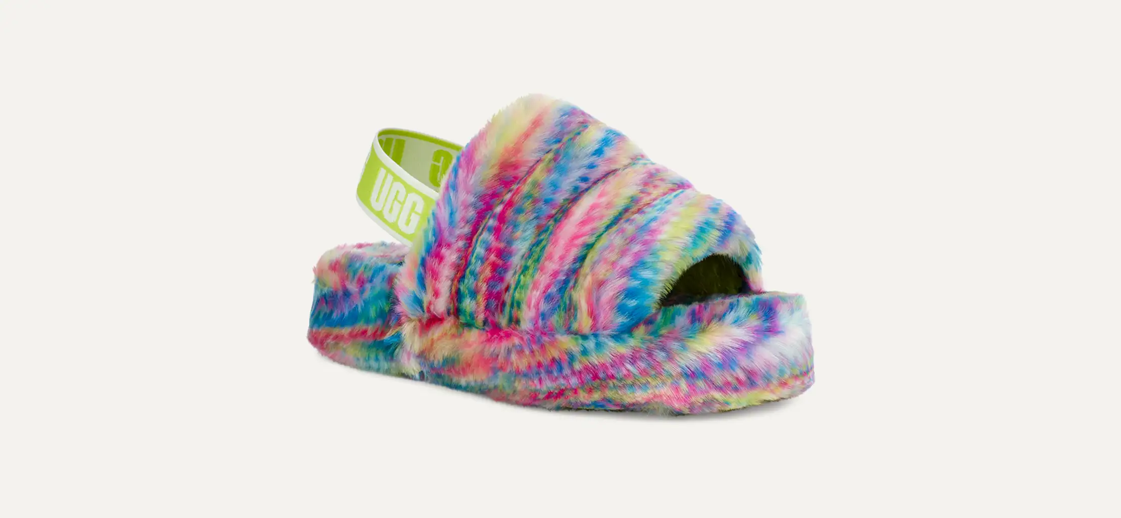 UGG カラフルファーサンダル Fluff Yeah Pixelate Fluff Yeah Pixelate Kids' Sandal | UGG