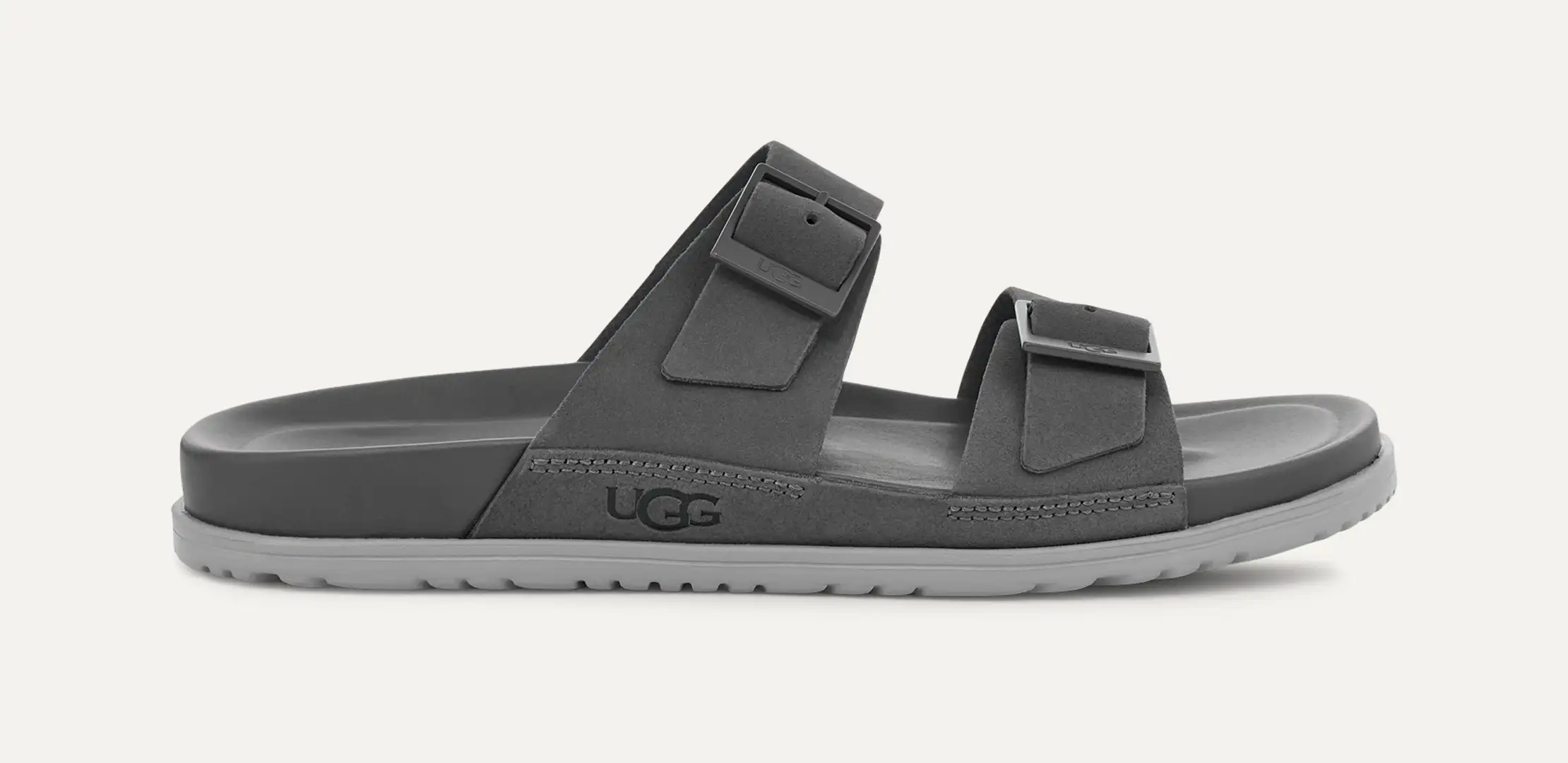 UGG WAINSCOTT SLIDE SANDAL CHESTNUT BROWN SUEDE CUSHIONED