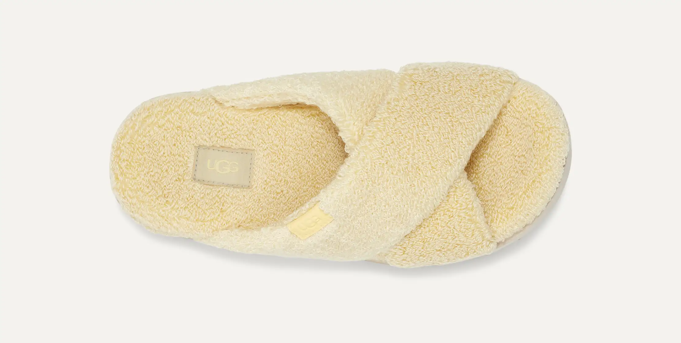 UGG アグ Fuzz Sugar Terry Cross Slide 22cm UGG Women's Fuzz Sugar Terry Cross Slides Slippers 1126385