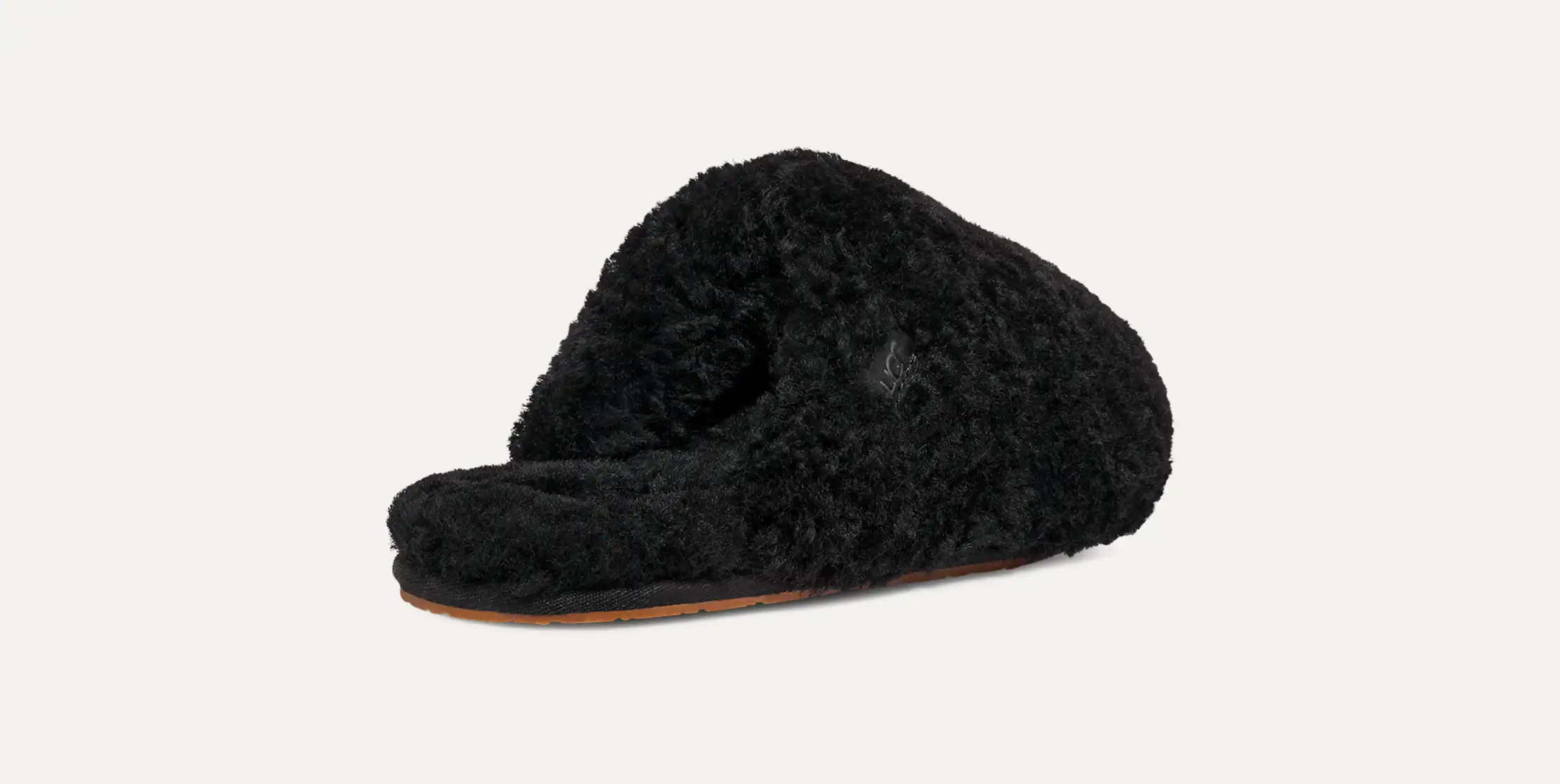 UGG Maxi Curly Slide ベージュ/室内用スリッパ Maxi Curly Slide Black | UGG