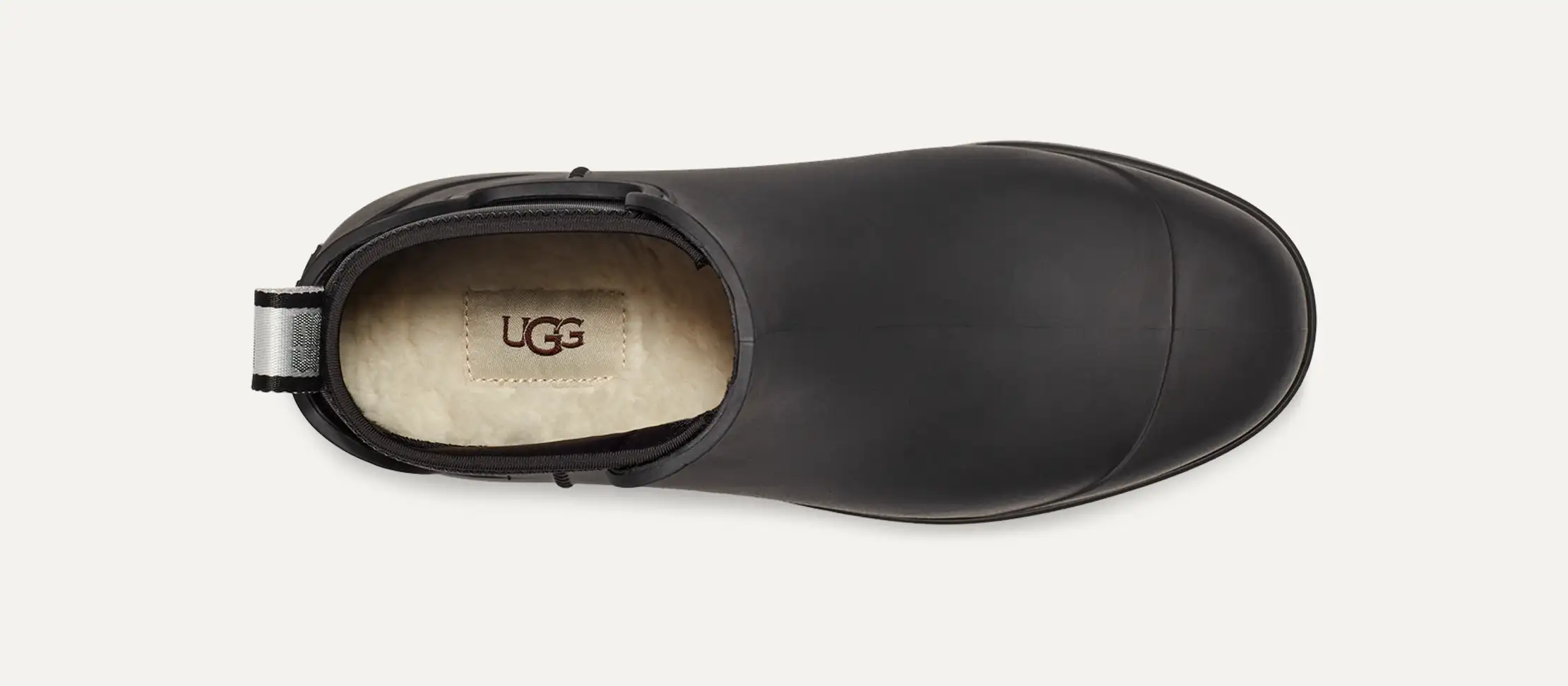 アグ UGG W DROPLET （BLACK） Ugg Droplet Ankle Rain-Boots Shoes Rubber Clogs Slip-On Wow