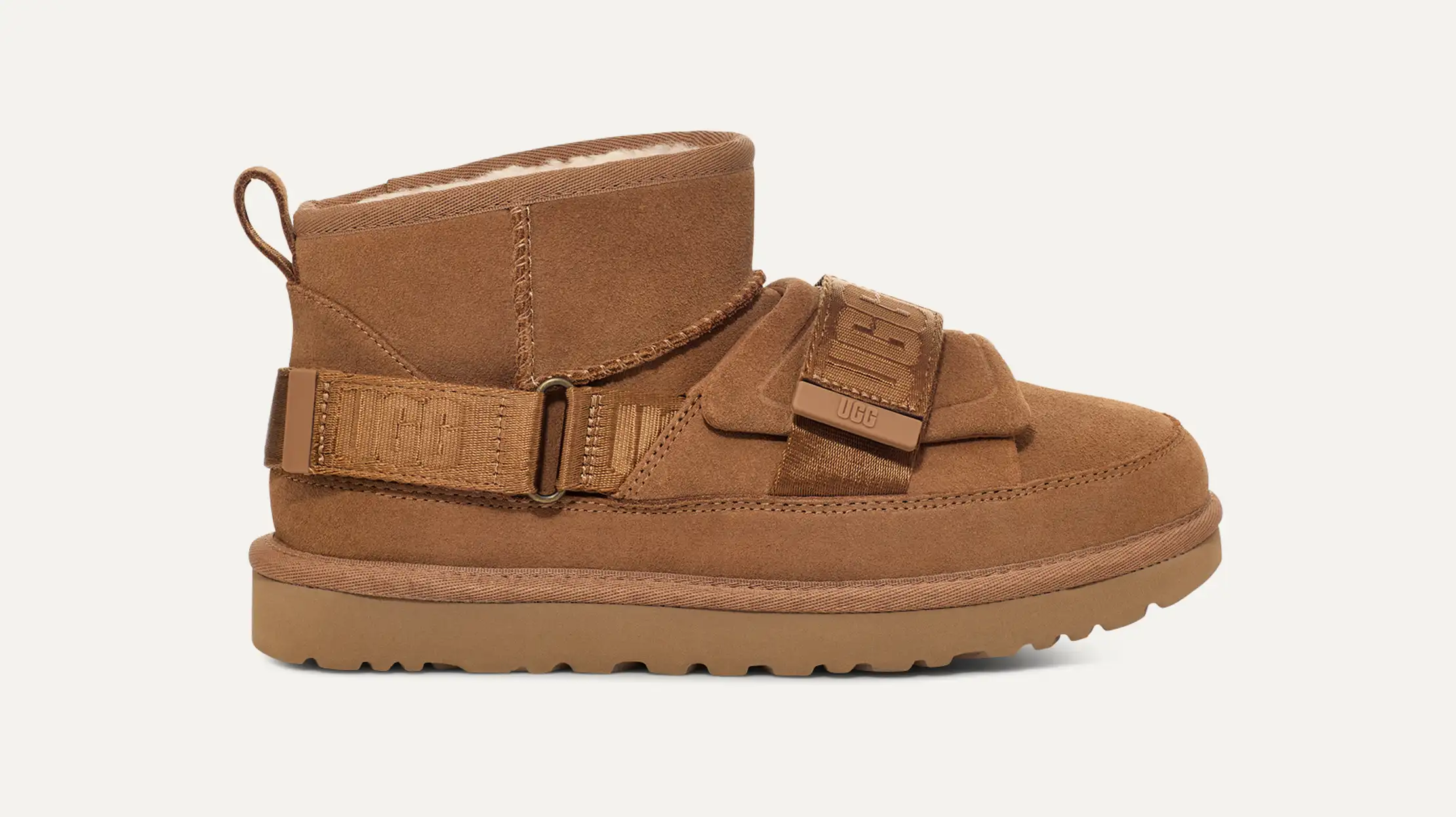 新品同　UGG CLASSIC UNLIED MINI PERF 24cm UGG CLASSIC ULTRA MINI CHESTNUT Men's Suede Slip On Boots