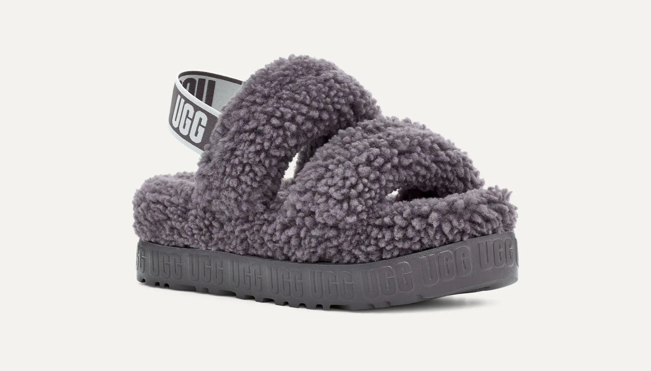 靴 UGG OH FLUFFITA US5 22cm UGG Oh Fluffita Platform Slingback Slippers- Women | Shoe City
