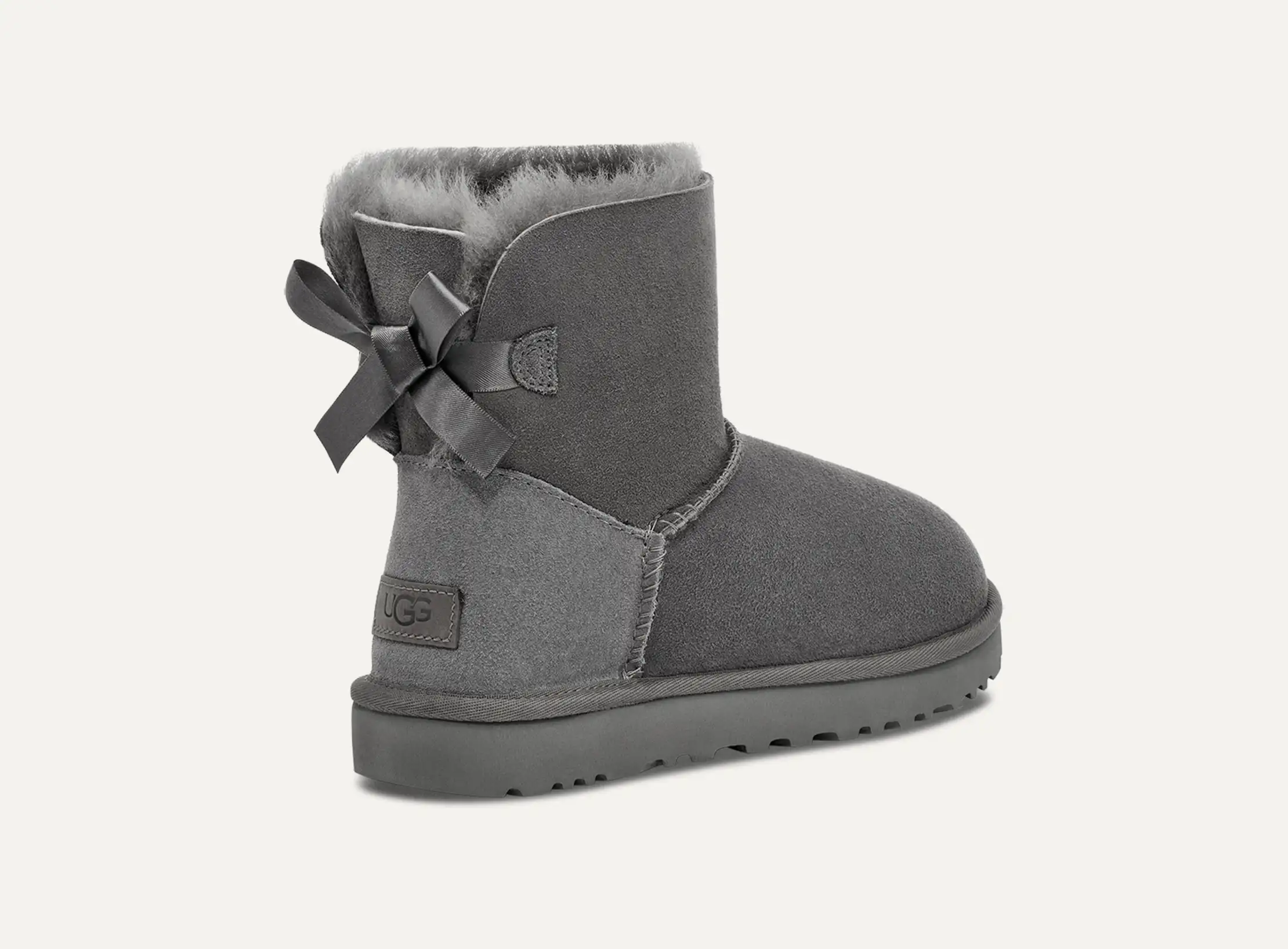 Bailey Bow Ii Grey Ugg Mini Bailey Button Ii Genuine Shearling Boot