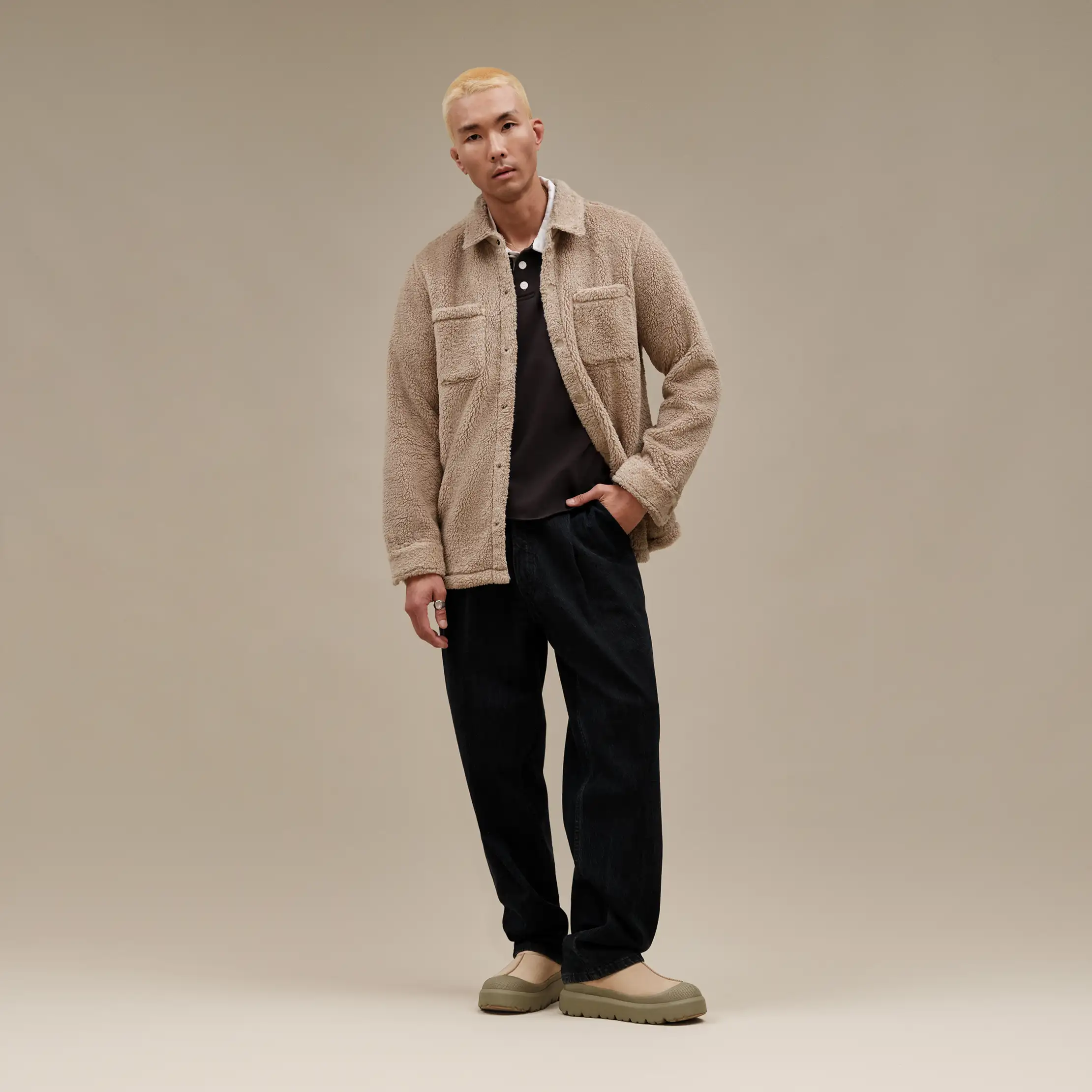 UGG メンズ タスマン スナップ シャツ ボア ボタン ジャケット Men's Tasman Snap Shirt | UGG®