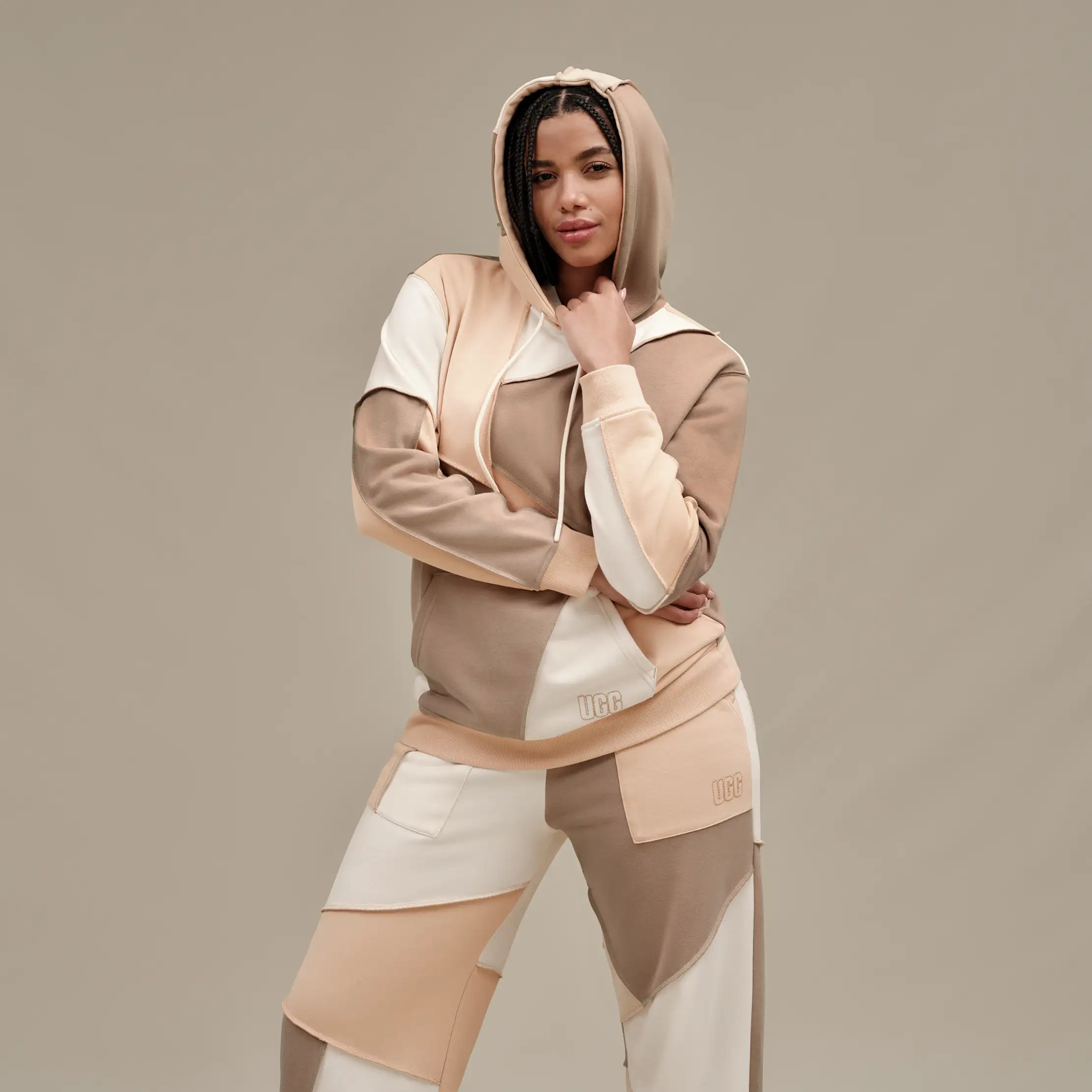 【UGG】★パーカー★ All Gender Raini Piecework Hoodie Women's Raini Piecework Hoodie Lifestyle | UGG®