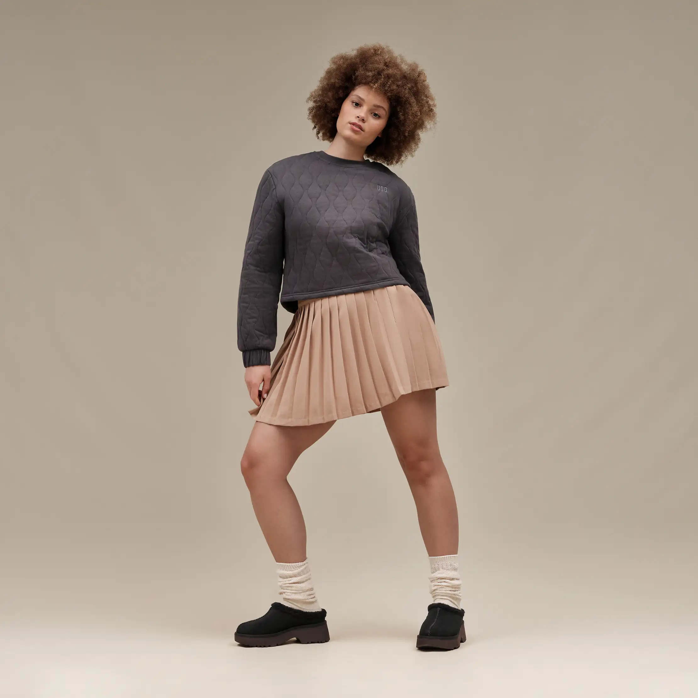 【今季新作】UGG New Heights Cozy Clog ベージュ UGG® New Heights Cozy Clog for Women | UGG® EU