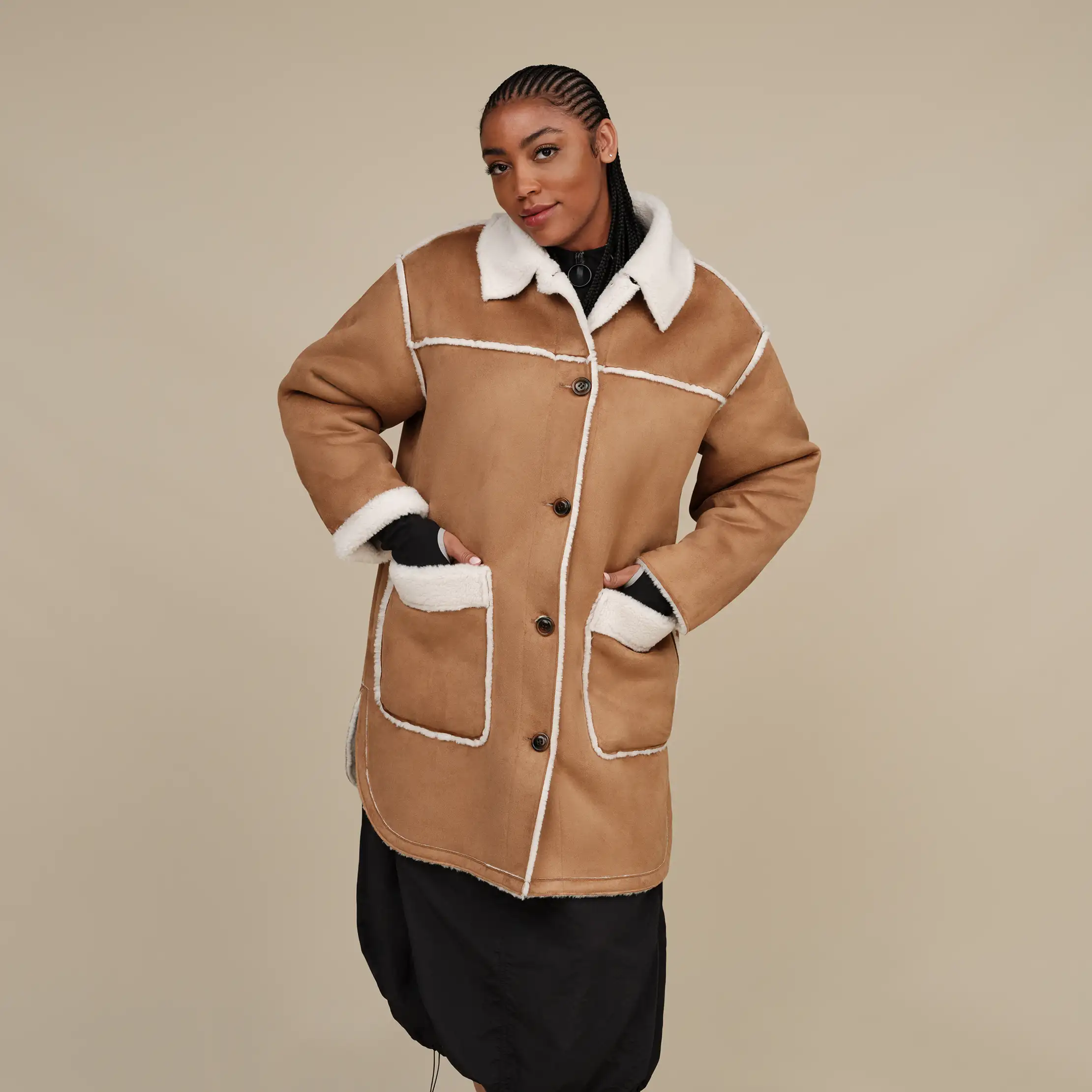 【UGG】Takara LuxeFluff Mid Jacket シアリングジャケット Women's Takara LuxeFluff Mid Jacket | UGG®