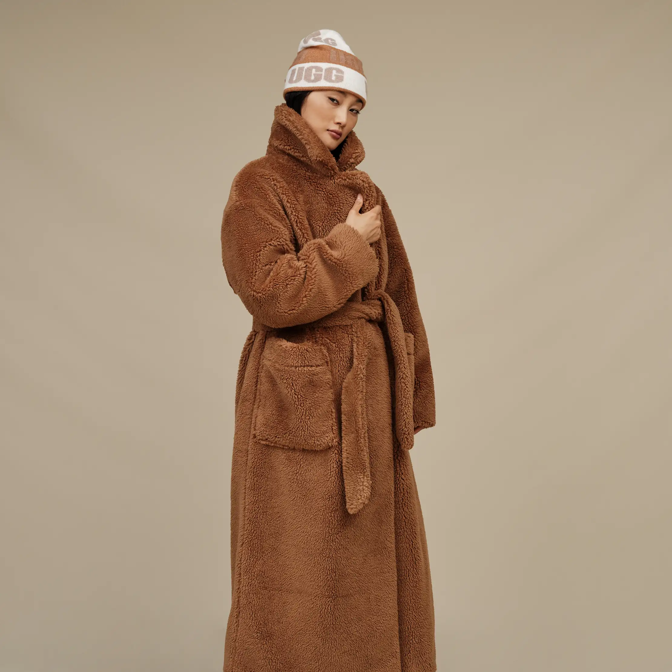 UGG Alesandra Faux Fur Wrap Coat for Women | UGG® UK