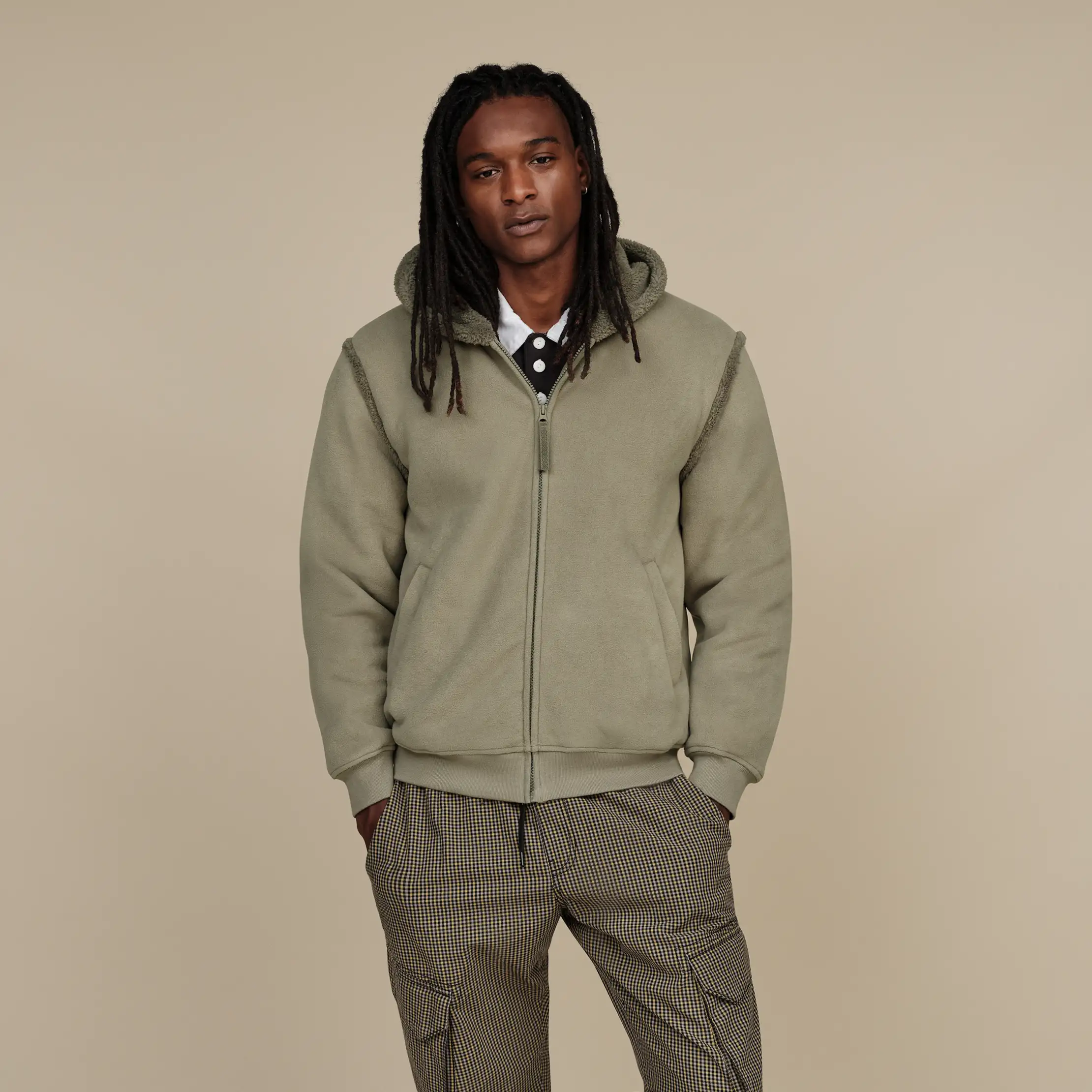 UGG Evren Bonded フリース ジップアップ スウェットシャツ 送込 UGG® Long Sleeve Evren Bonded Fleece Hooded Jacket | Dillard's