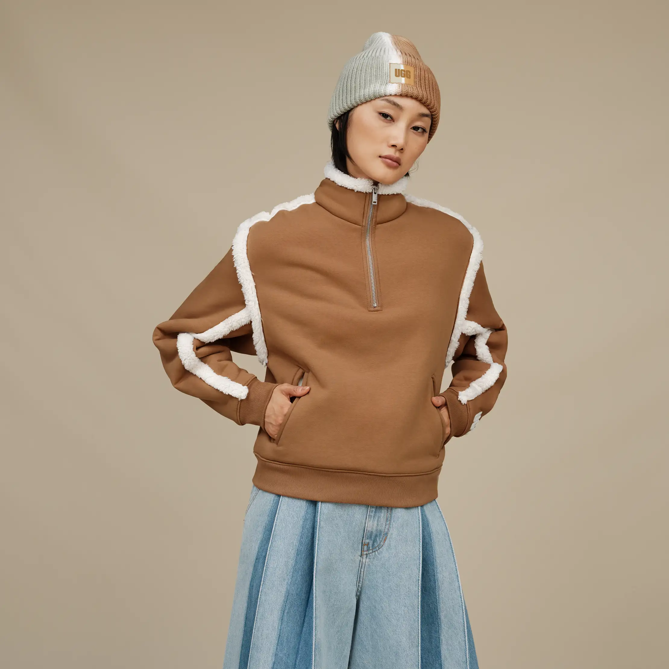 【UGG】★ハーフジップ★ Women's Lydi Bonded Fleece Half Zip UGG® Lydi Bonded Fleece Half Zip for Women | UGG®