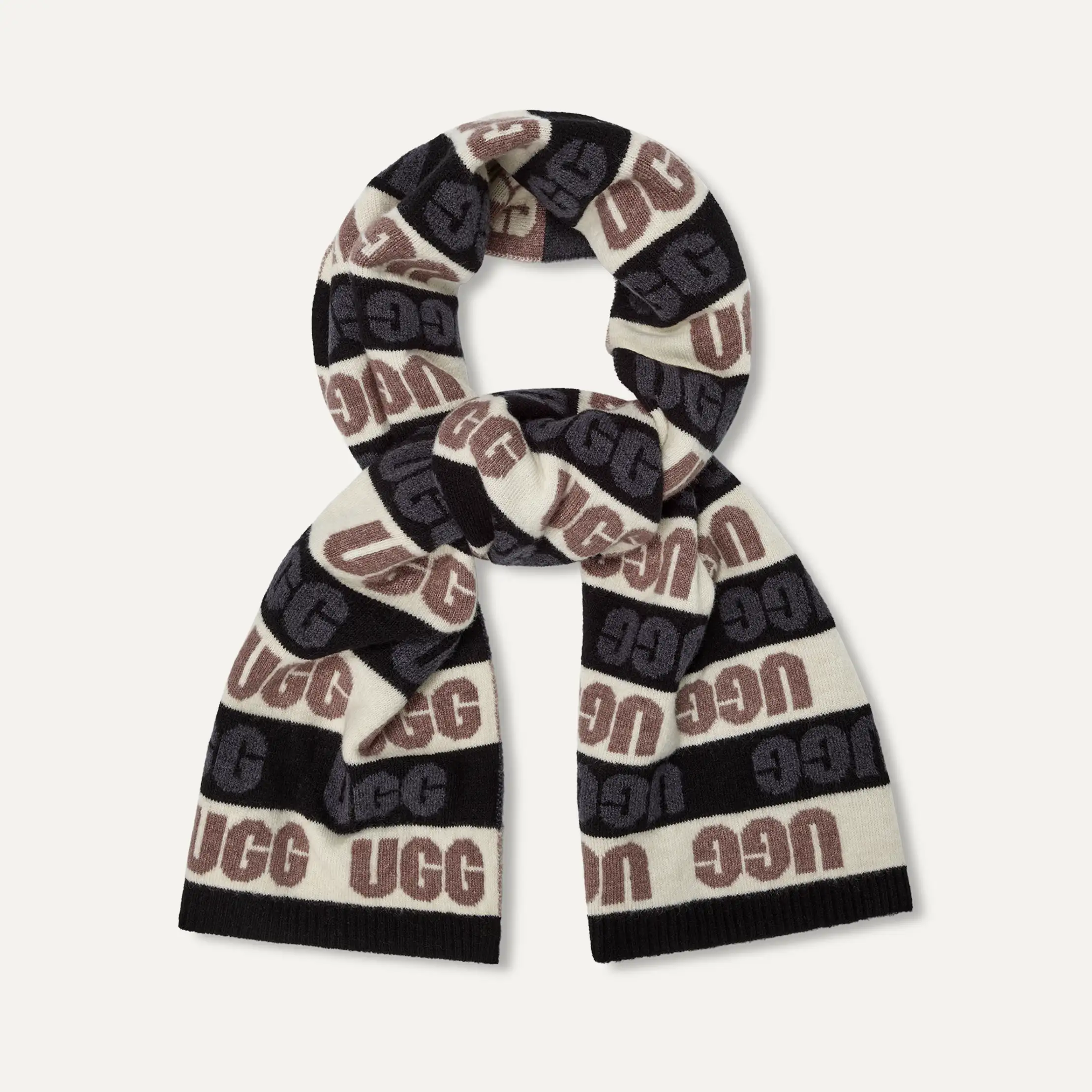 UGG アグ Rib Edge Repeating Logo Graphic Scarf UGG UGG Graphic Logo Scarf for Women | UGG®