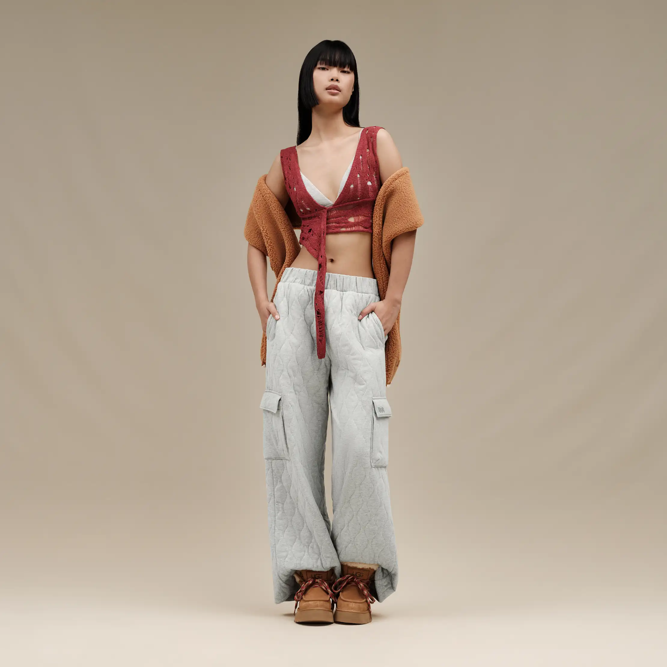 UGG® UGGfluff Scalloped Scarf for Women | UGG®